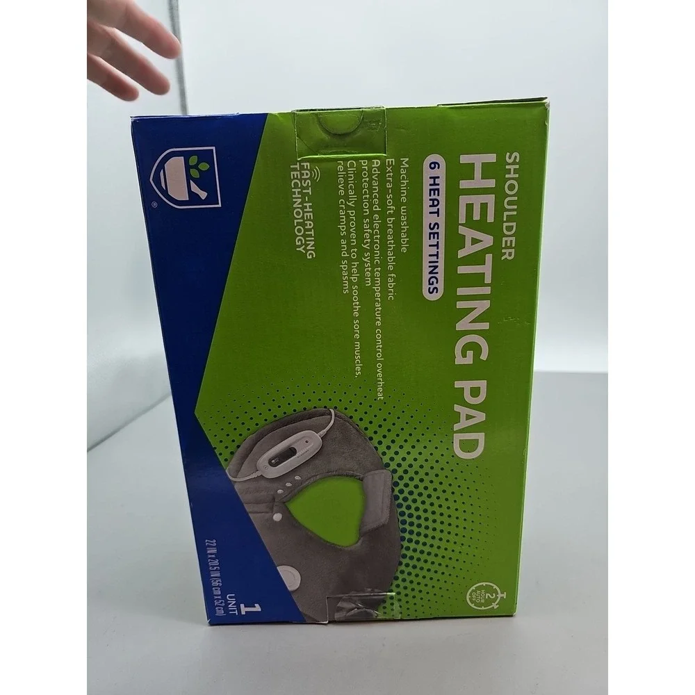 Rite Aid Portable‎ Shoulder Heating Pad, 6 Heat Settings, New